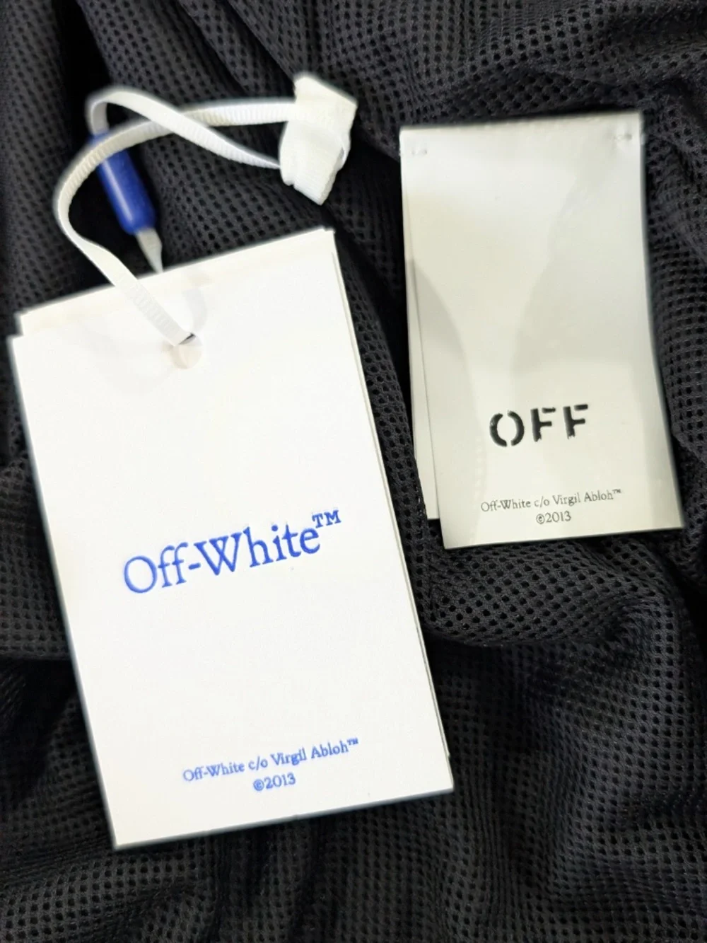 OFF-WHITE Offline Garment Dyed Gradient Track Jacket Size XL Black Mesh Lining